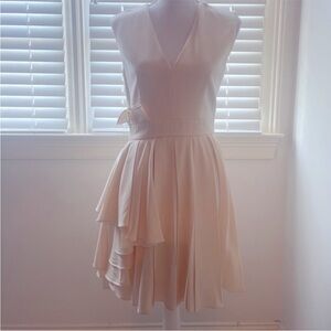 Alexander McQueen Soft Cream V-Neck Mini Dress